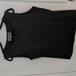 Karen Scott Sz PL Black Soft Versatile Sleeveless Top